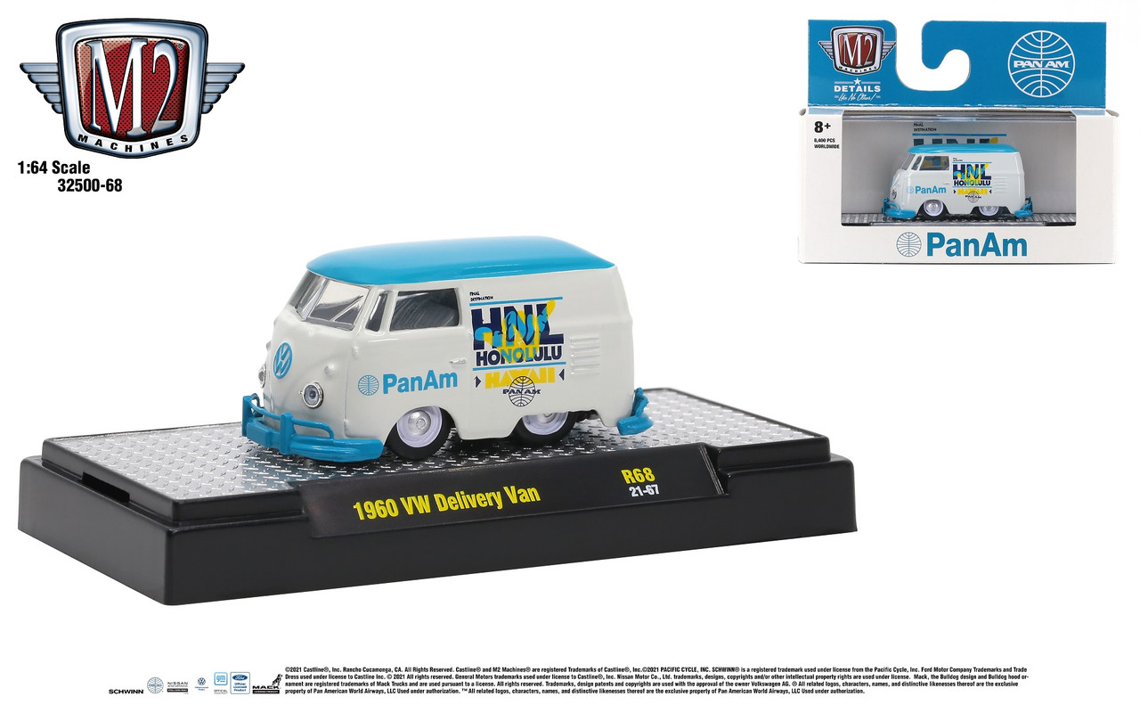 M2 Machines Auto Thentics 1:64 1960 VW Delivery Van Release 68